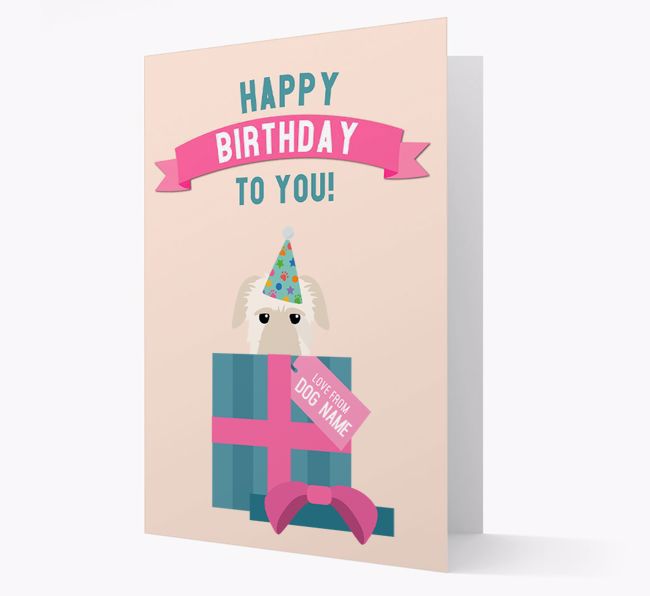 Personalised 'Happy Birthday to you! Love {dogsName}' Card